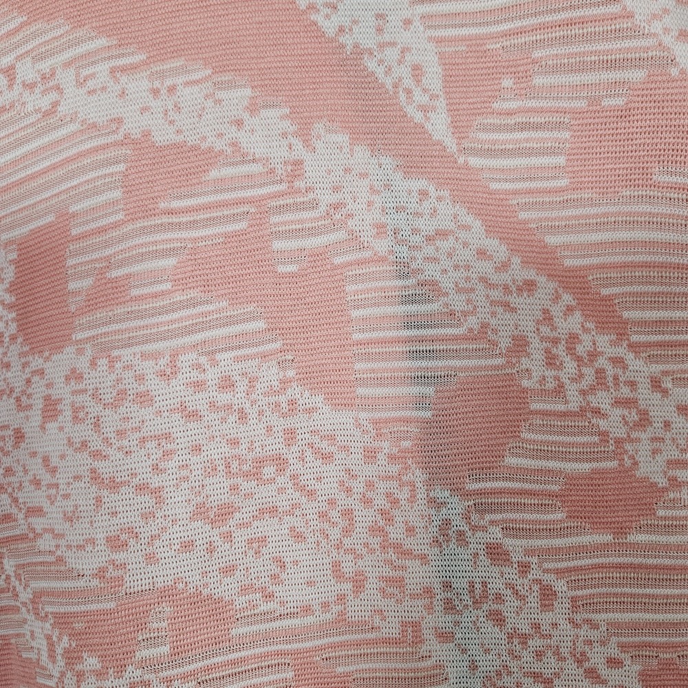 Ming Wang Knit Blazer Womens 2X Pink White Abstract Single Button Career Modern - Picture 12 of 15
